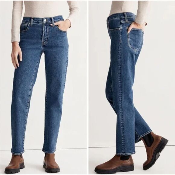 NEW Madewell The Perfect Vintage Straight Jean in Bright Indigo Wash, 27 - Picture 2 of 16